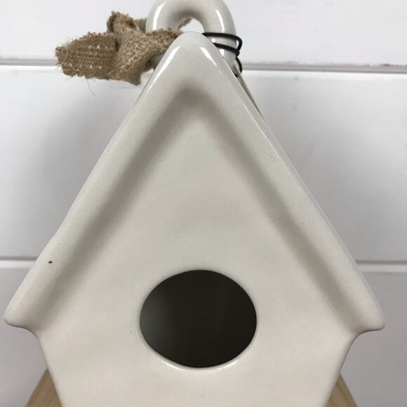 Rae Dunn Knock Slanted Roof Birdhouse NEW - Picture 3 of 6